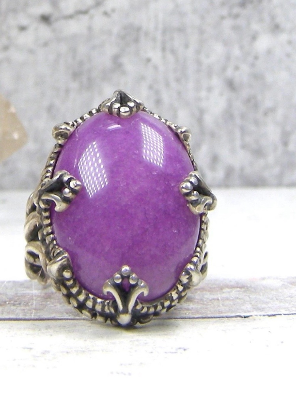 Carolyn Pollack Relios • Purple Quartzite Ring  • 925 Sterling Silver • 6.75